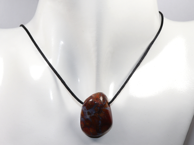 jasper-chalcedony with cord or silver 925