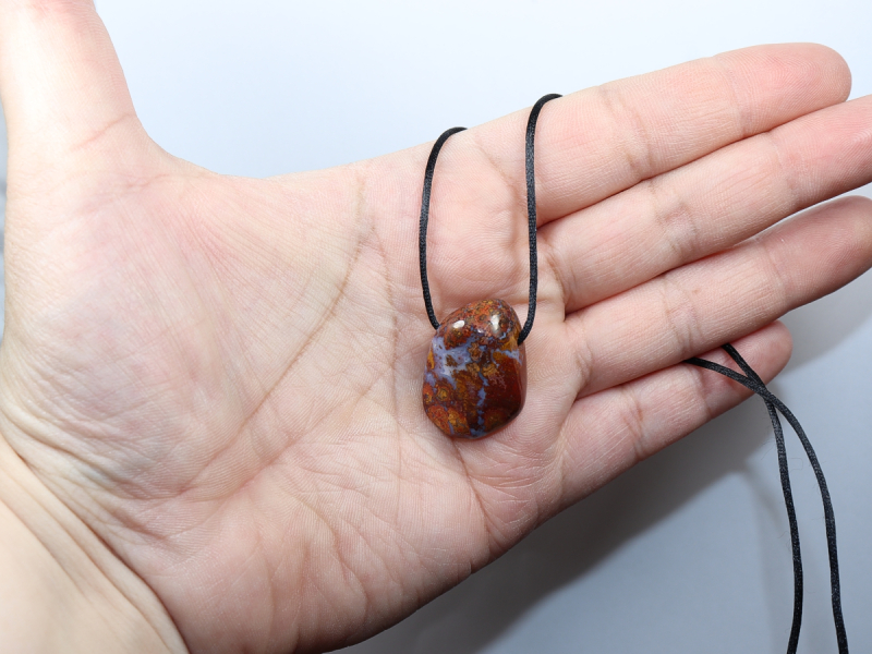 jasper-chalcedony with cord or silver 925