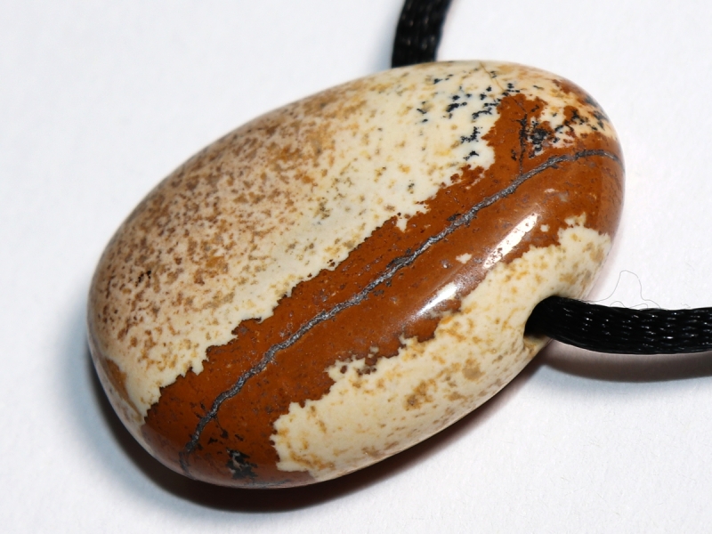 picture jasper with cord or silver 925