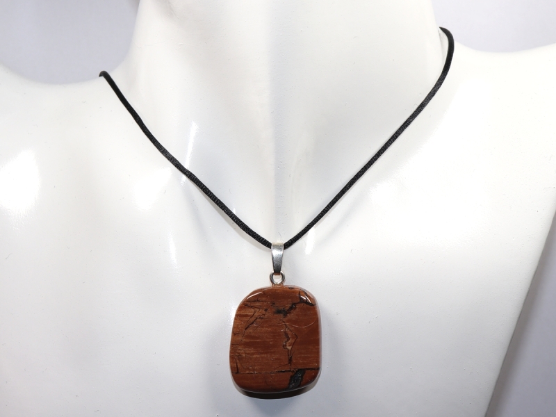 amulet stone with cord or silver 925