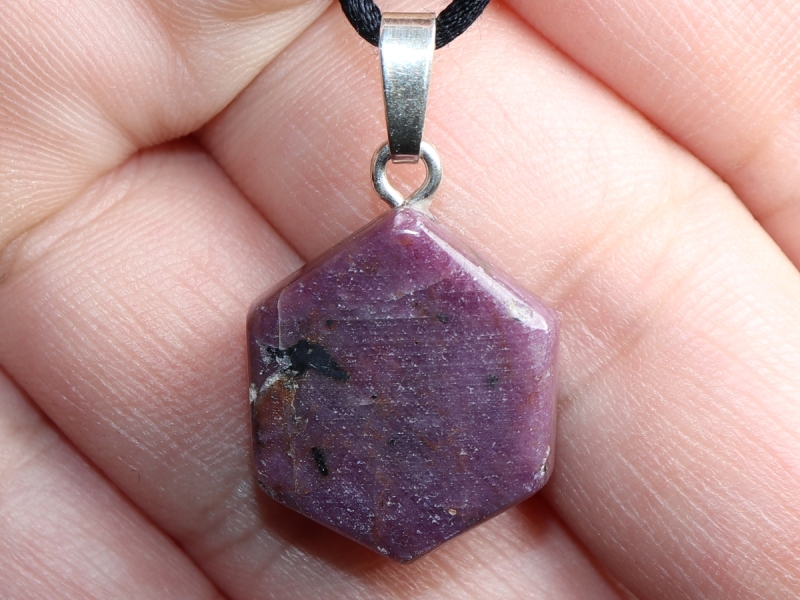 ruby with cord or silver 925