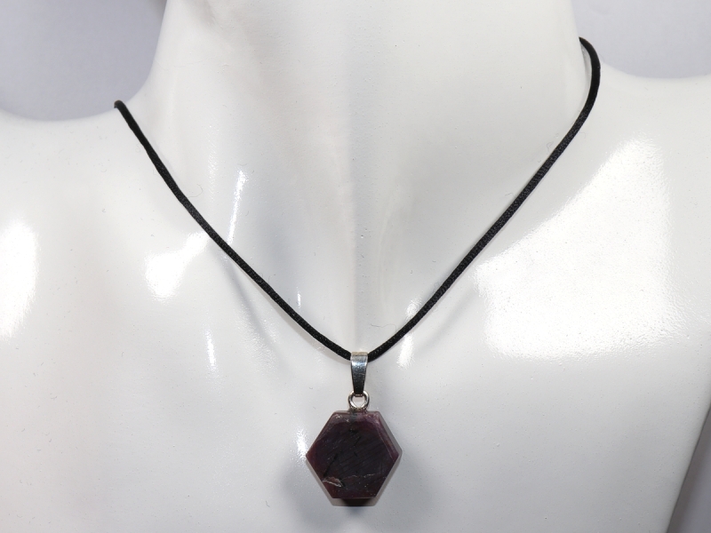 ruby with cord or silver 925