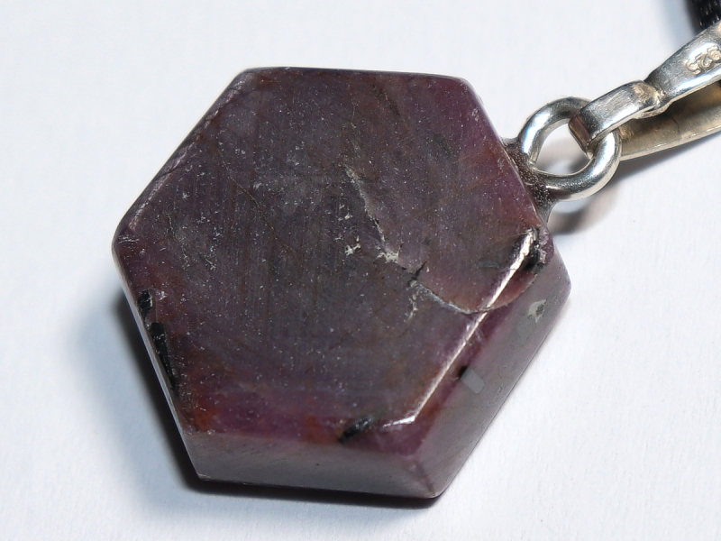 ruby with cord or silver 925