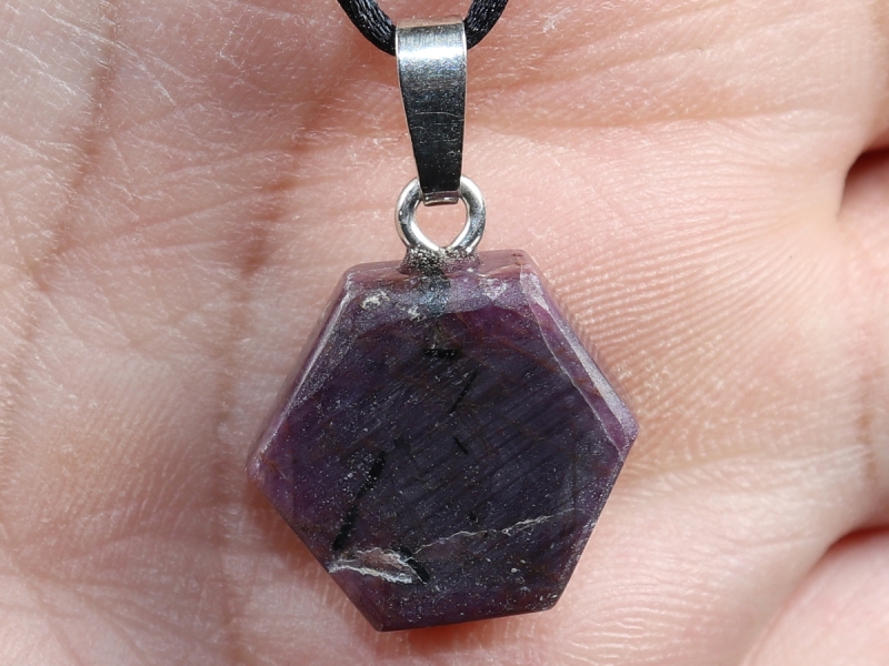 ruby with cord or silver 925