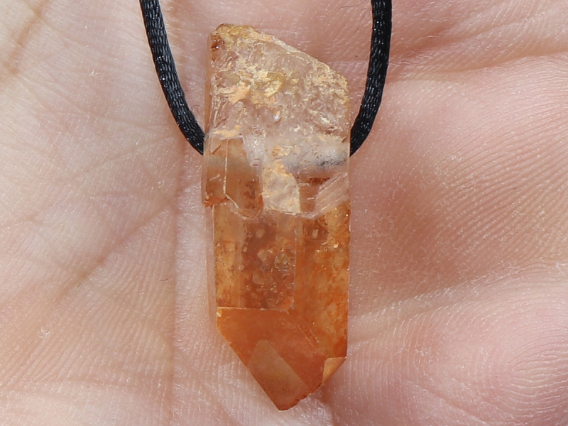 Lemuria-Kristall mit Band oder Silber 925