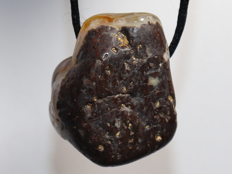 fire agate with cord or silver 925