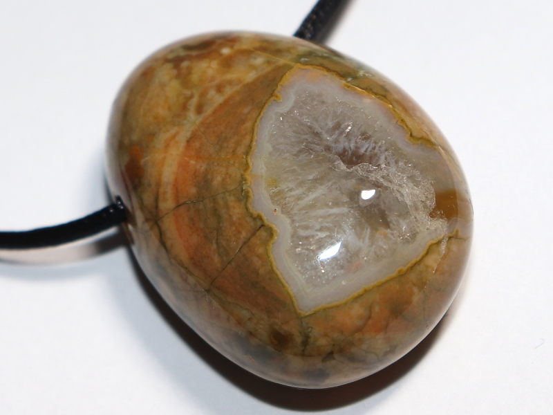 rainforest rhyolite with cord or silver 925