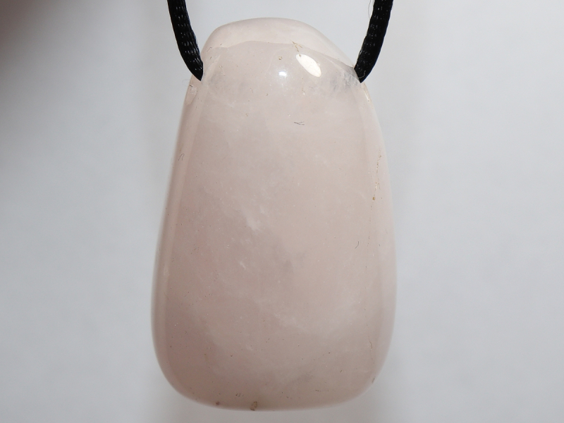 rose quartz with cord or silver 925