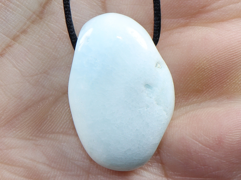 blue calcite with cord or silver 925
