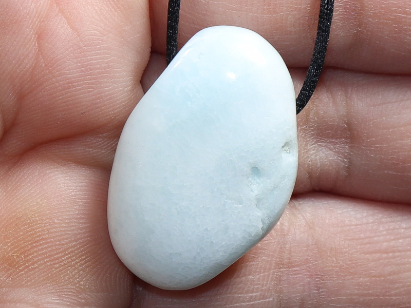 blue calcite with cord or silver 925