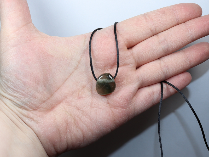 actinolite quartz with cord or silver 925