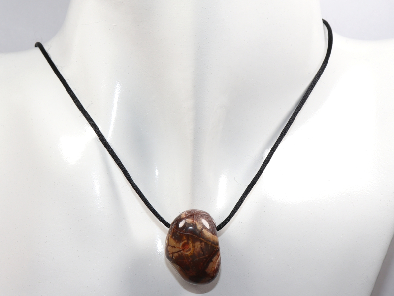 bird's eye jasper with cord or silver 925