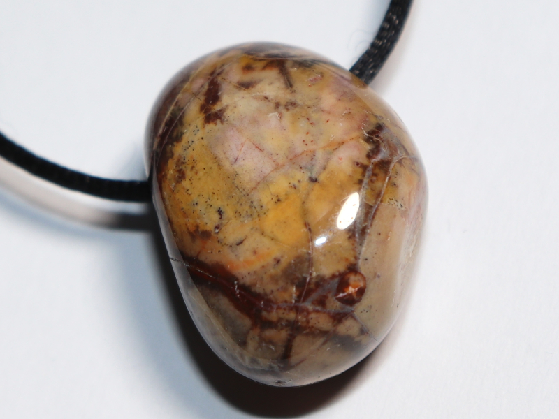 bird's eye jasper with cord or silver 925