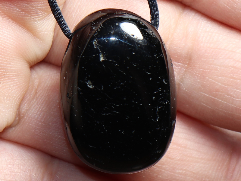 black tourmaline (Schorl) with cord or silver 925