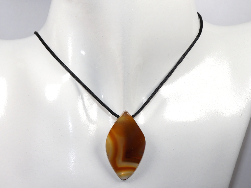 condor agate with cord or silver 925