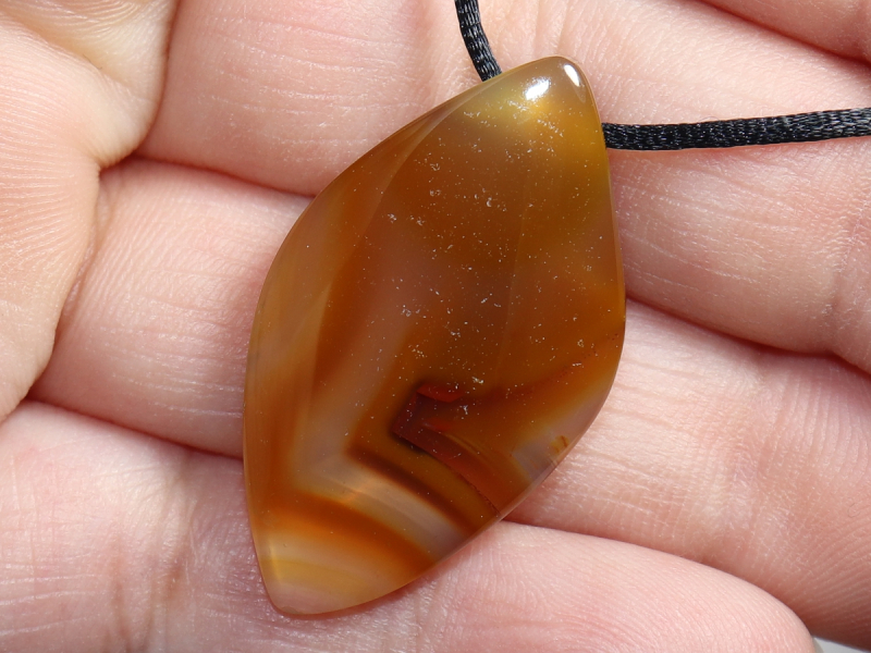condor agate with cord or silver 925