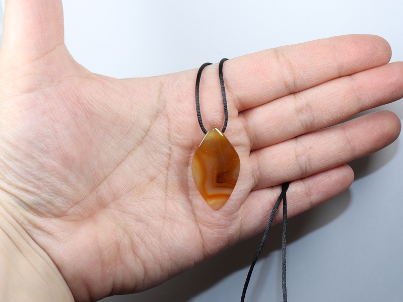 condor agate with cord or silver 925