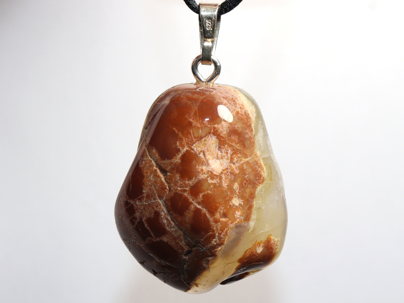 amulet stone with cord or silver 925