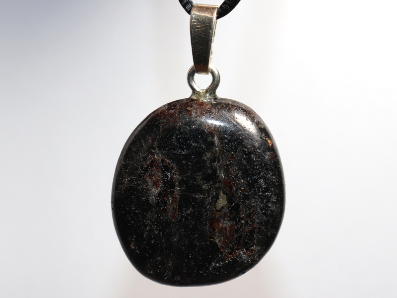 anthophyllite with cord or silver 925