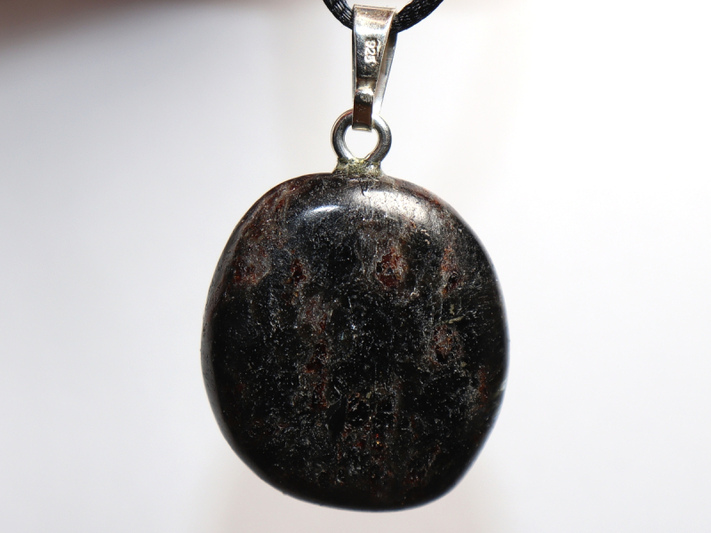 anthophyllite with cord or silver 925