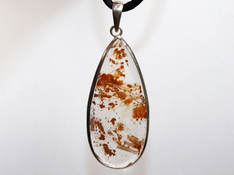 lodolite with cord or silver 925