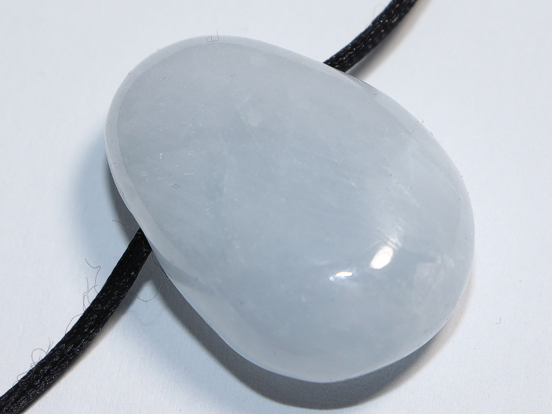 blauer Calcit mit Band oder Silber 925