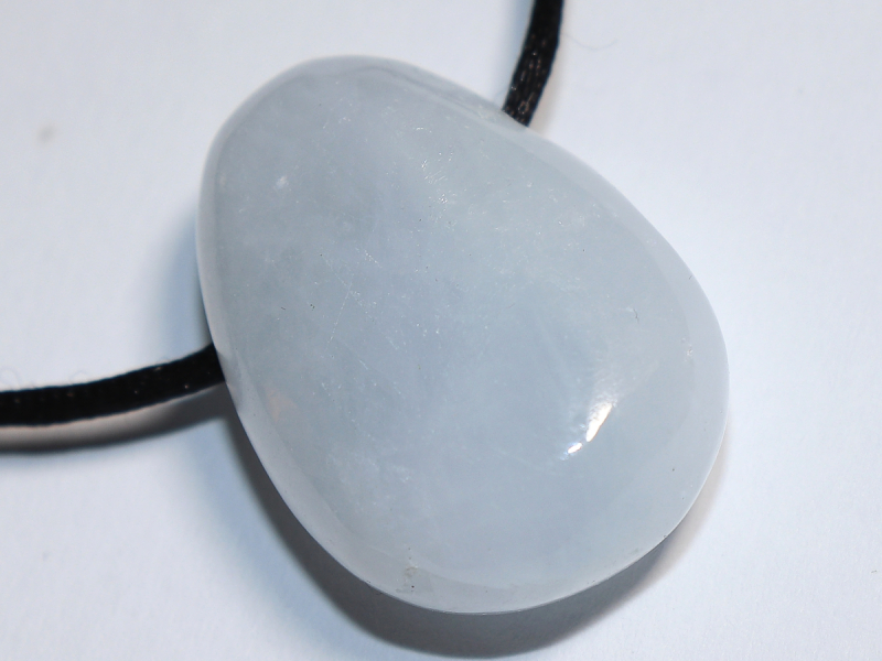 blauer Calcit mit Band oder Silber 925