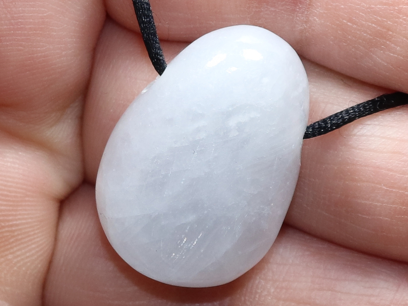 blauer Calcit mit Band oder Silber 925