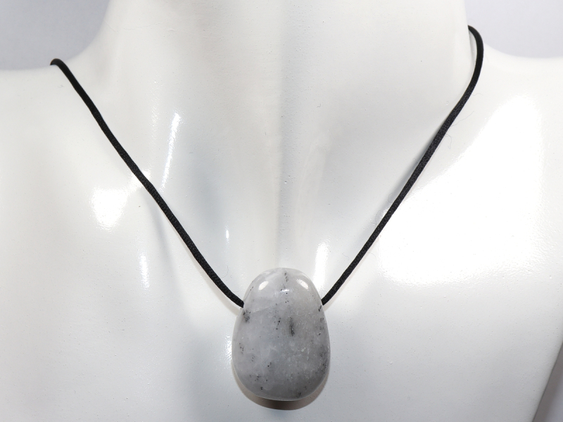 blauer Calcit mit Band oder Silber 925