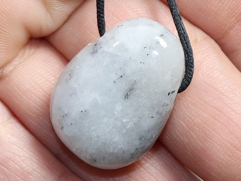 blauer Calcit mit Band oder Silber 925