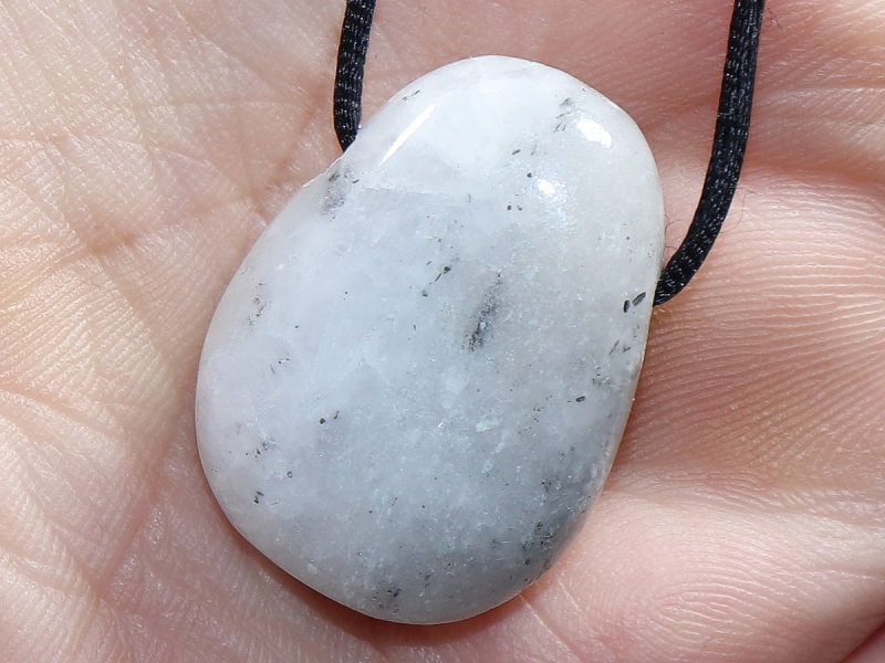 blauer Calcit mit Band oder Silber 925