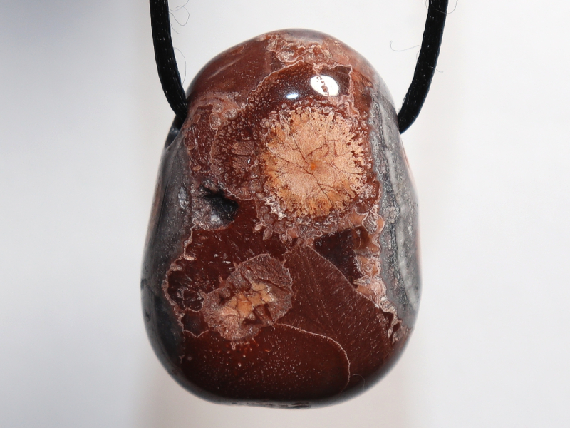 bird's eye jasper with cord or silver 925