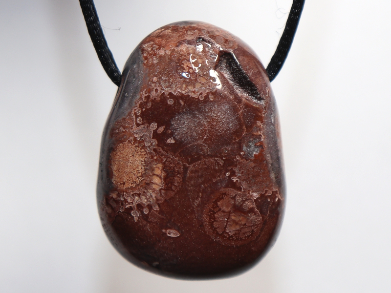 bird's eye jasper with cord or silver 925