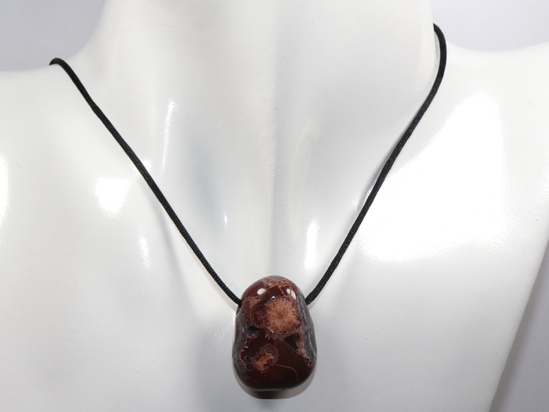 bird's eye jasper with cord or silver 925