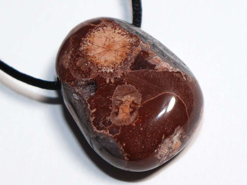 bird's eye jasper with cord or silver 925