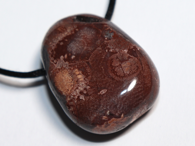 bird's eye jasper with cord or silver 925
