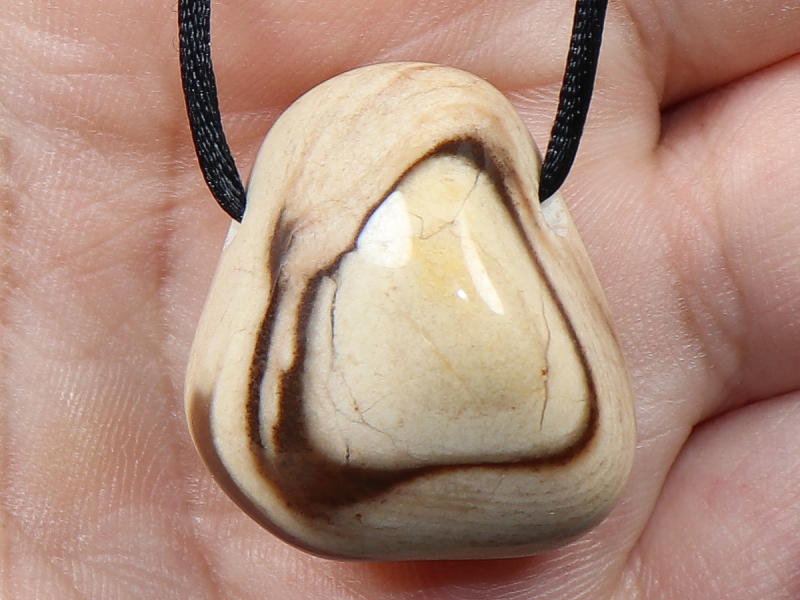 Cappuccino-Jaspis mit Band oder Silber 925