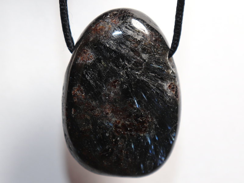 anthophyllite with cord or silver 925