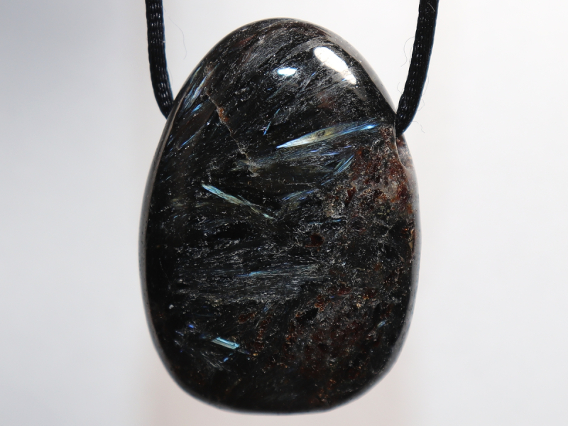 anthophyllite with cord or silver 925