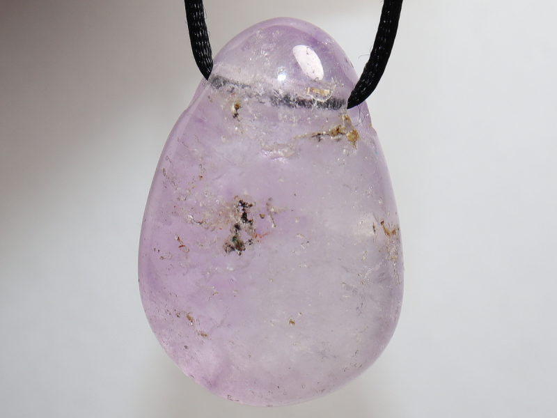 amethyst with cord or silver 925