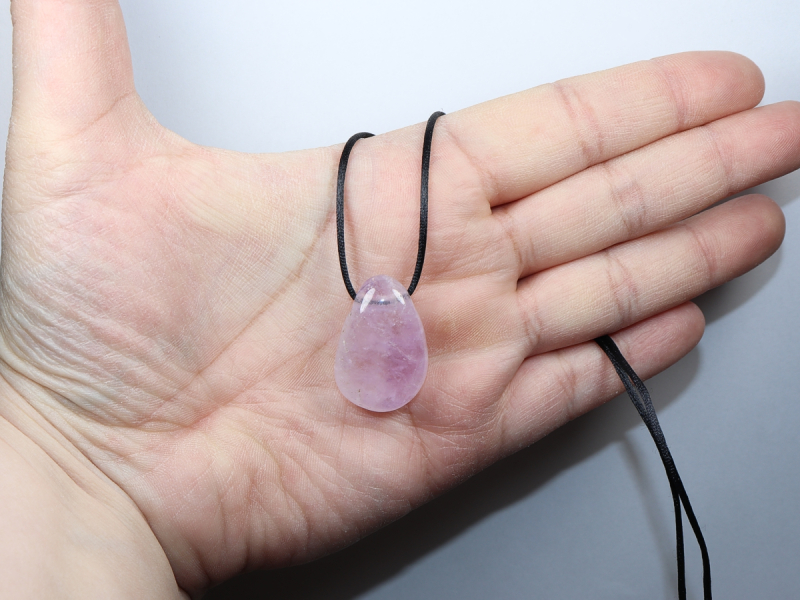 amethyst with cord or silver 925