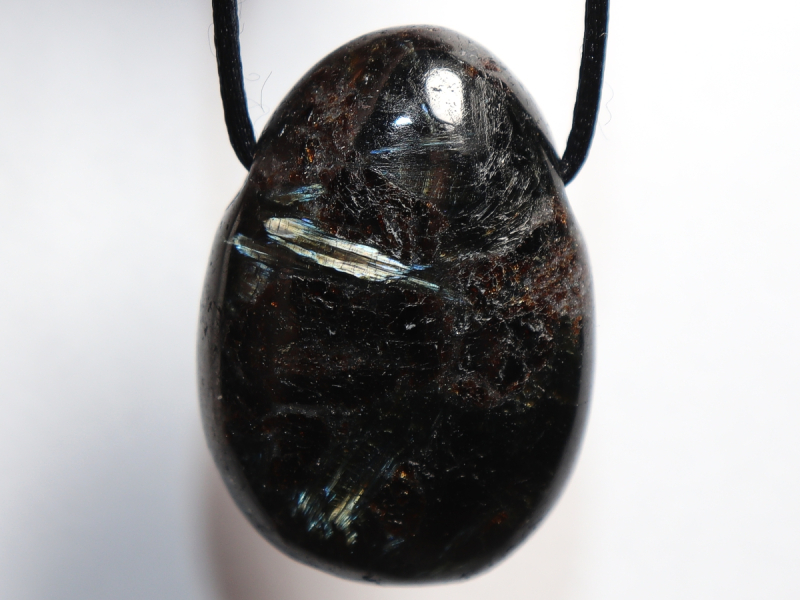 anthophyllite with cord or silver 925