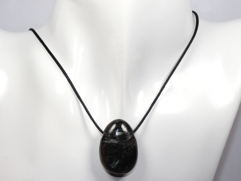 anthophyllite with cord or silver 925