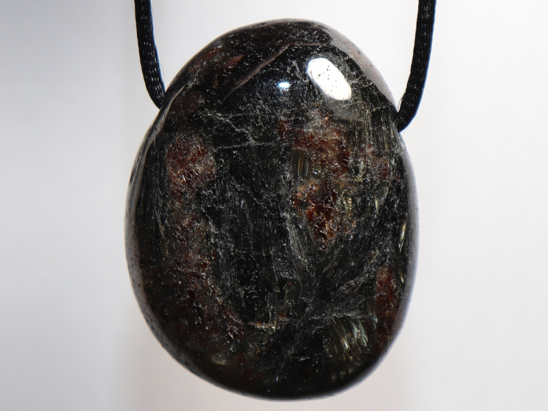 anthophyllite with cord or silver 925