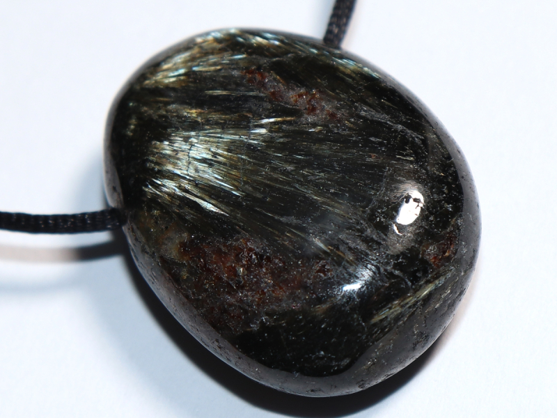 anthophyllite with cord or silver 925