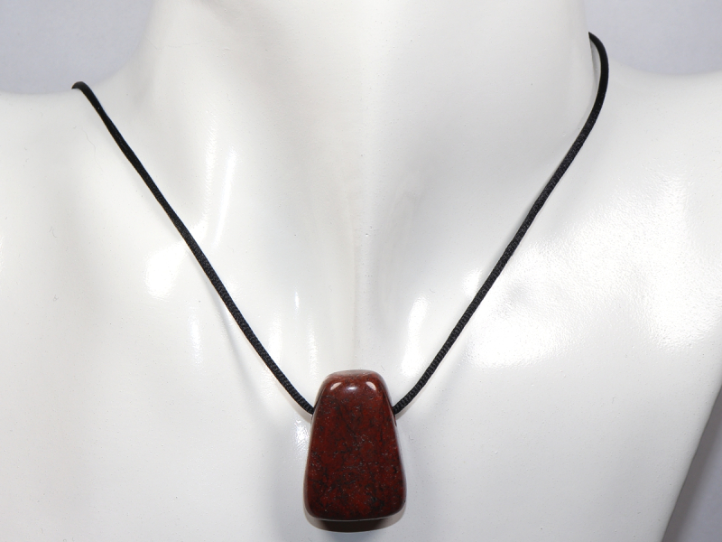brecciated jasper with cord or silver 925