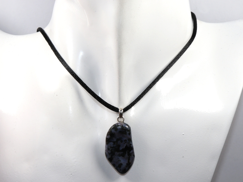 moss agate with cord or silver 925