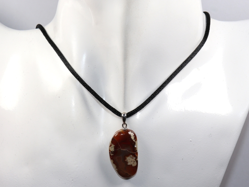 amulet stone with cord or silver 925