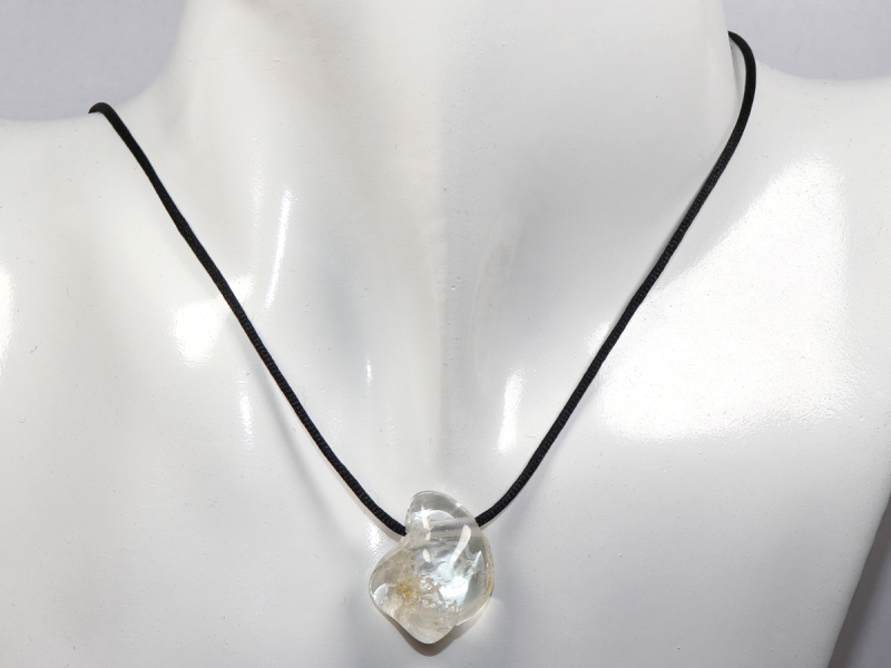 goshenite with cord or silver 925