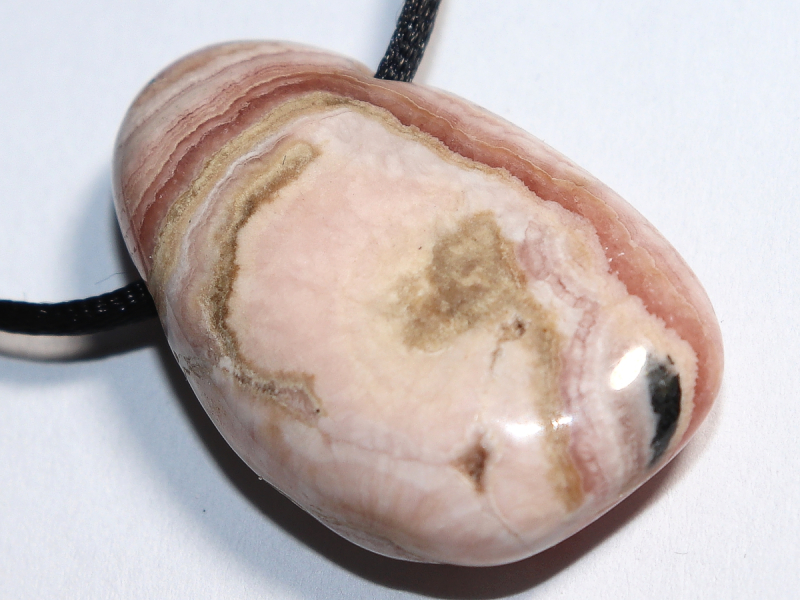 rhodochrosite with cord or silver 925